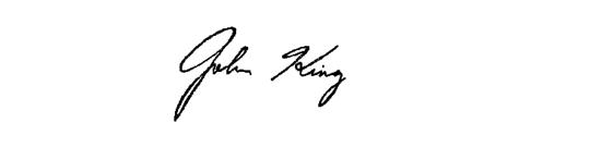 signature of John King